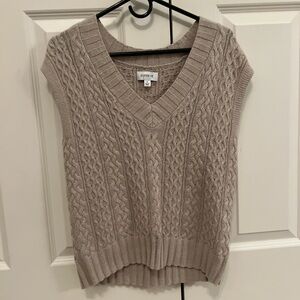 Evereve Beige Knit Sweater Vest
